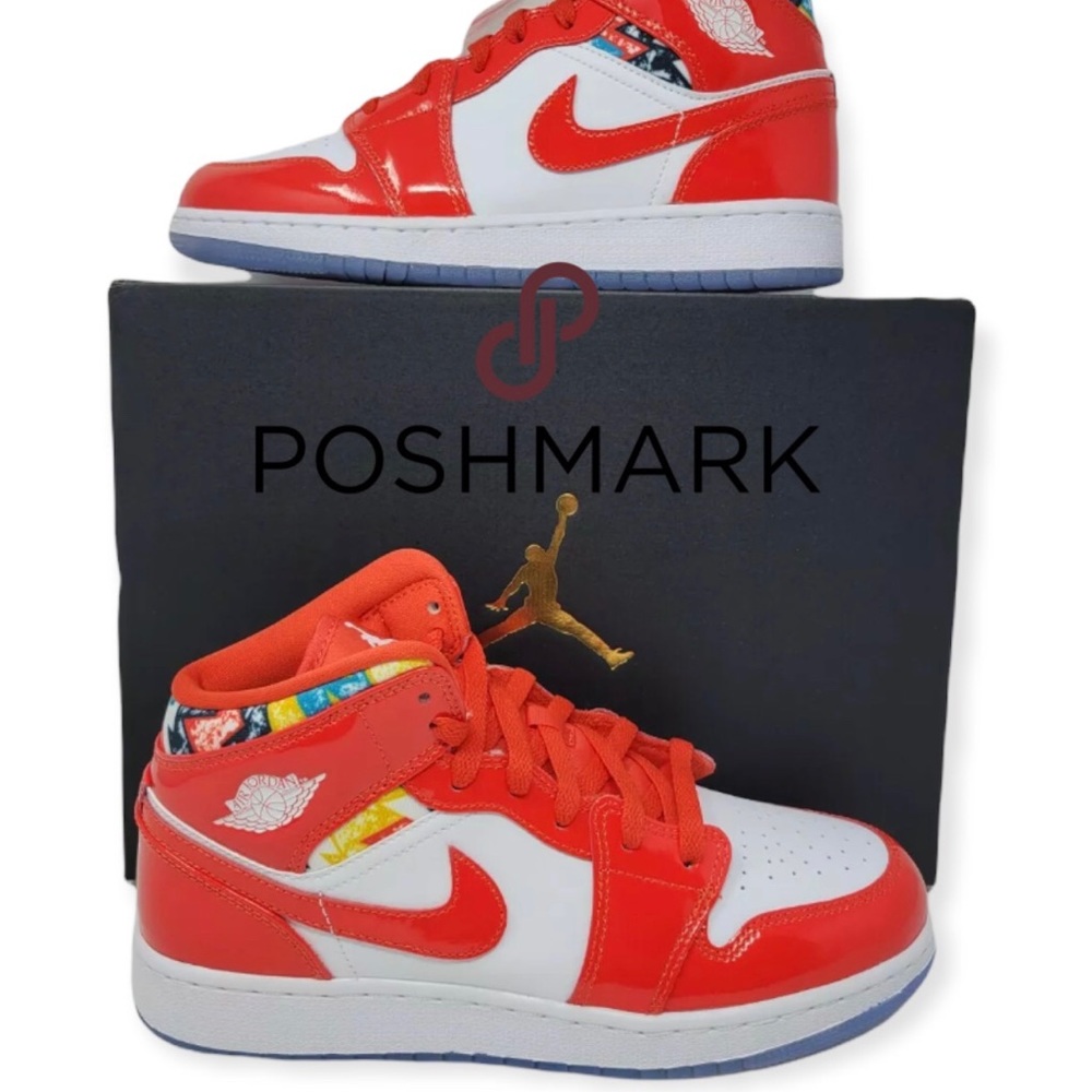 Air Jordan 1 Mid SE Barcelona Sweater Chile Size 6